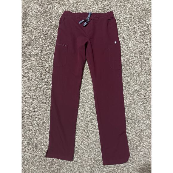 Figs Women's Wide Leg Pants - Burgundy - Picture 1 of 3